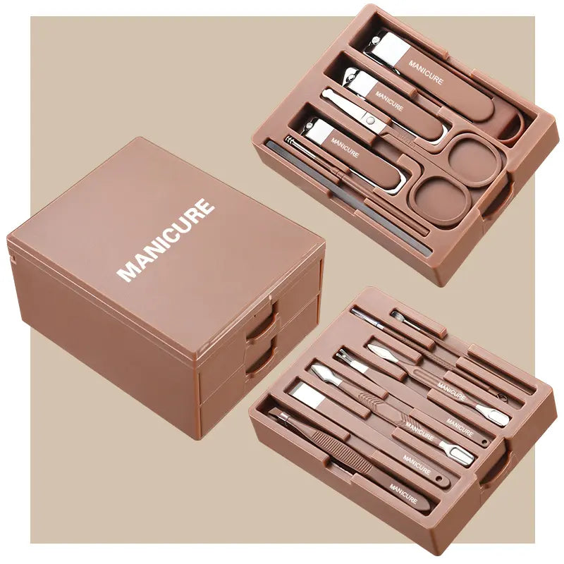 Set de Manucure Anti-Éclaboussures 13 Pièces