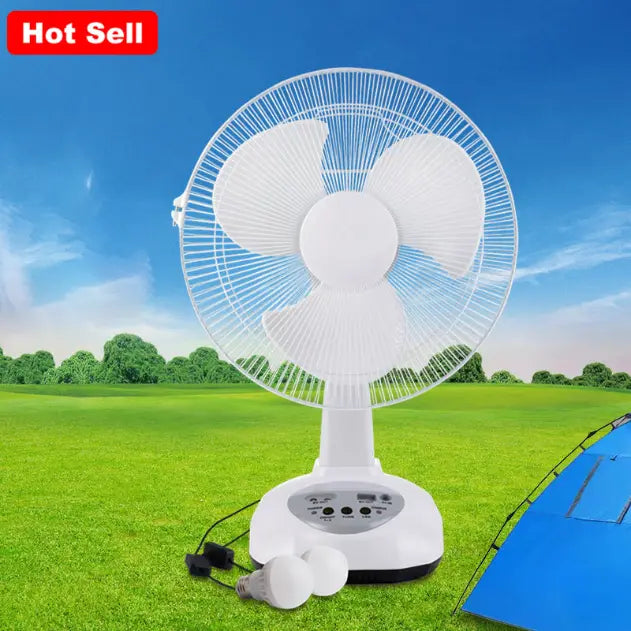 Ventilateur Portable avec Batterie et Panneau Solaire
