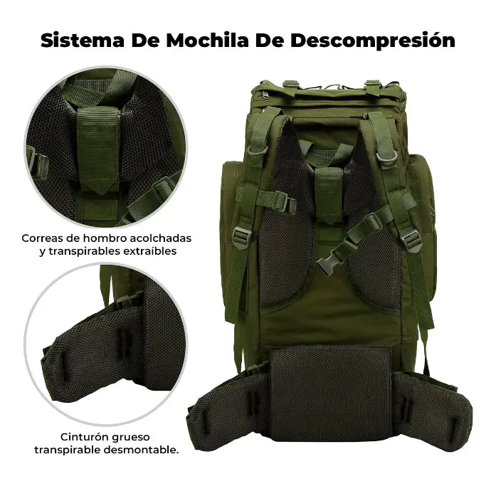 Sac à Dos Tactique Grande Capacité 65L
