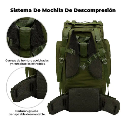 Sac à Dos Tactique Grande Capacité 65L