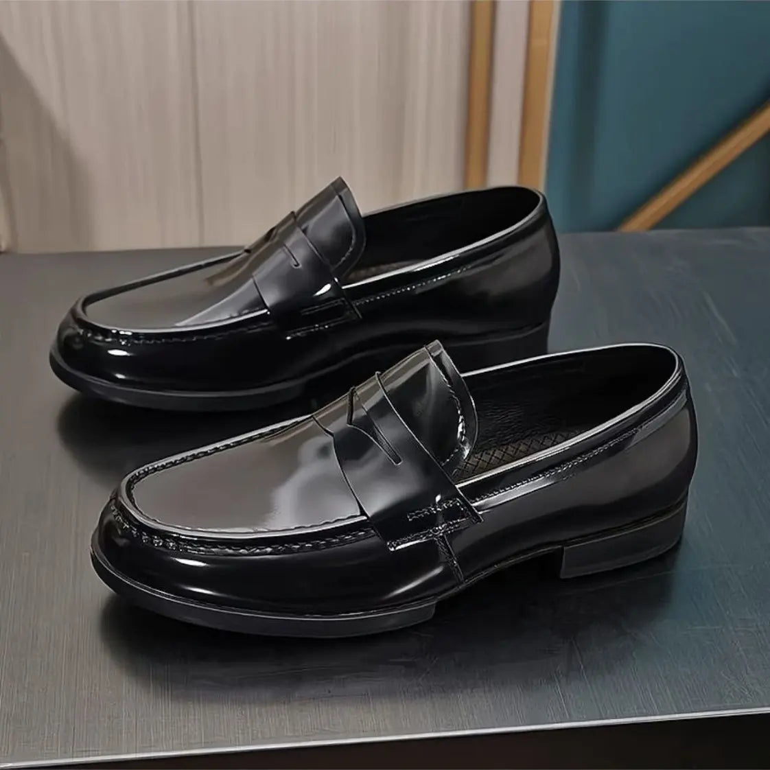 Mocassins Classiques à Talon Plat