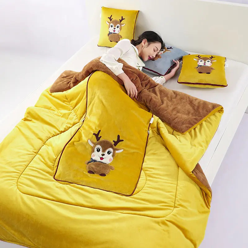 Coussin Chaud Convertible en Couverture