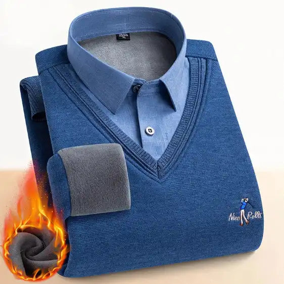 Pull chaud à manches longues pour hommes