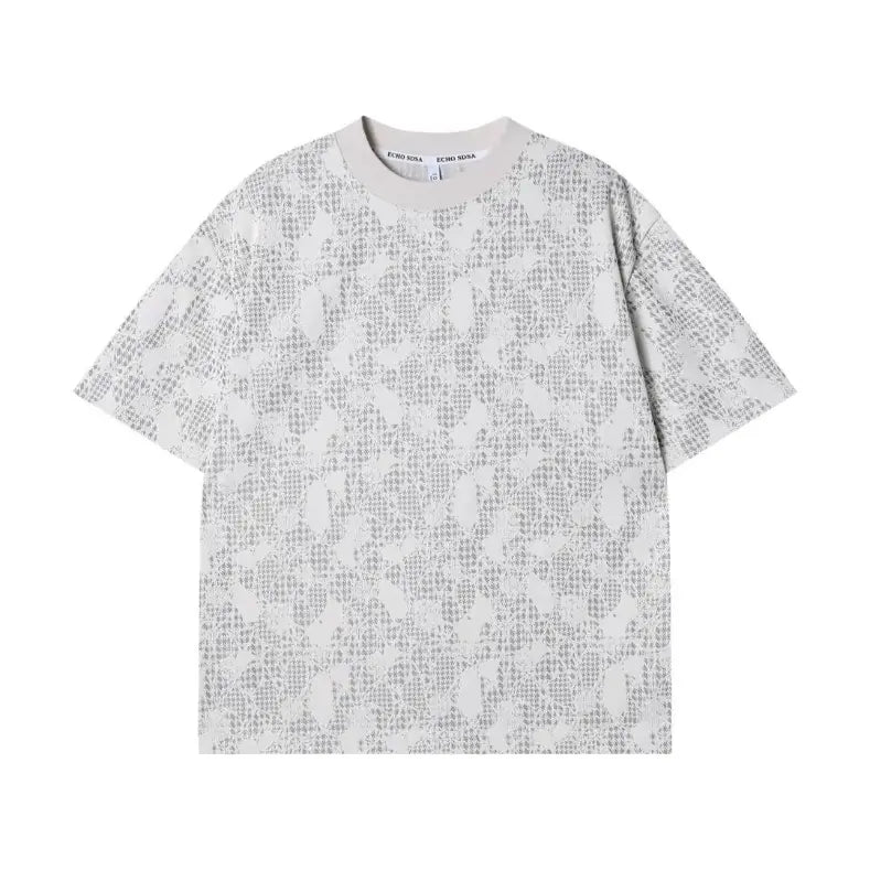 T-shirt Homme Jacquard à Motifs Discrets