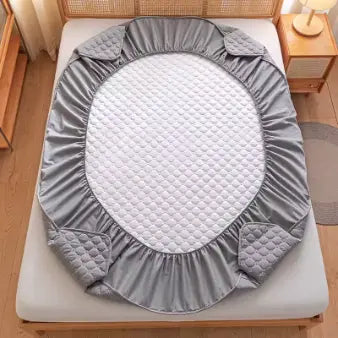 Drap Housse Matelassé Épais Imperméable en Coton