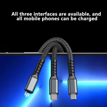 Câble de Charge Rapide 100W 3-en-1 Intelligent