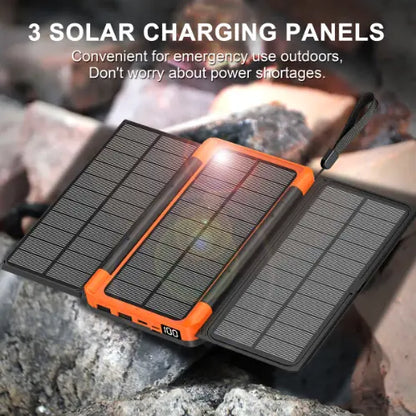 Power Bank Solaire avec Écran Digital