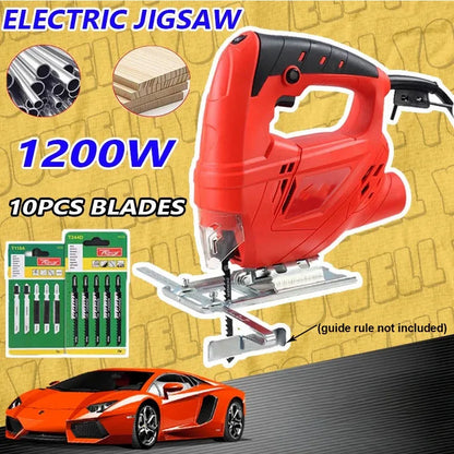 Scie Sauteuse Électrique avec Laser et 10 Lames