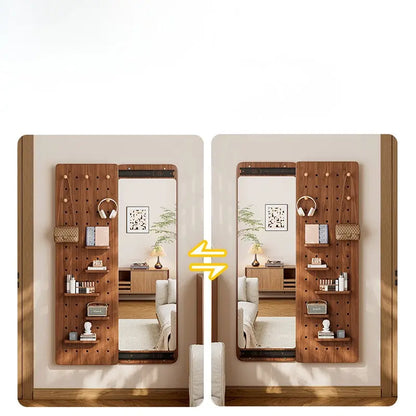 Grand Miroir Invisible à Cadre Bois