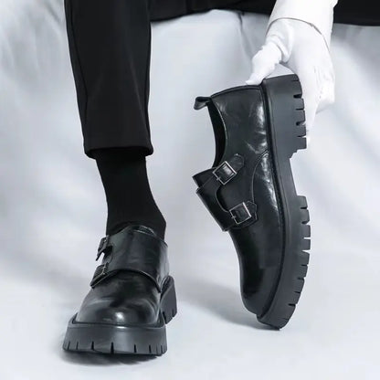 Chaussures pour hommes en cuir à couture