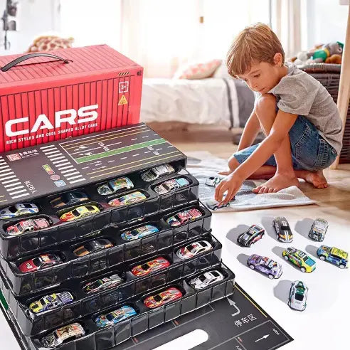 Coffret de 48 Voitures à Friction Métalliques