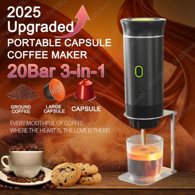 Machine à Café Portable 3-en-1 Sans Fil