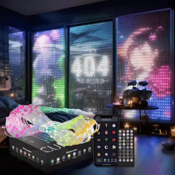 Rideau LED Intelligent 540 LEDs avec Contrôle Vocal