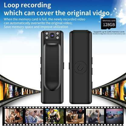 Caméra Portable HD avec Clip Arrière