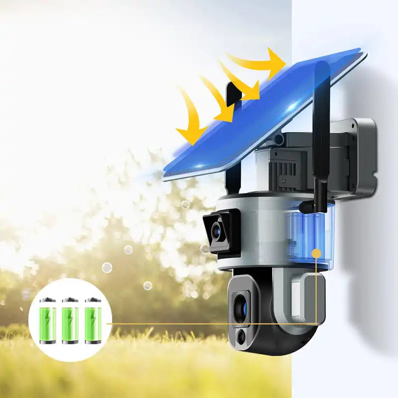 Caméra Solaire 4K avec Zoom Motorisé x10