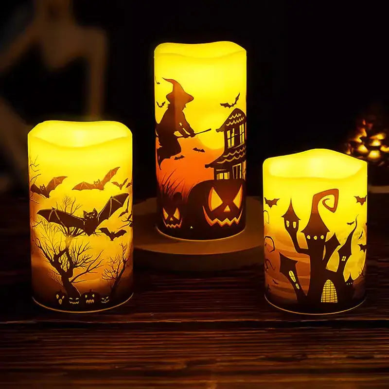 Lot 3 Bougies LED Décoratives Sans Flamme