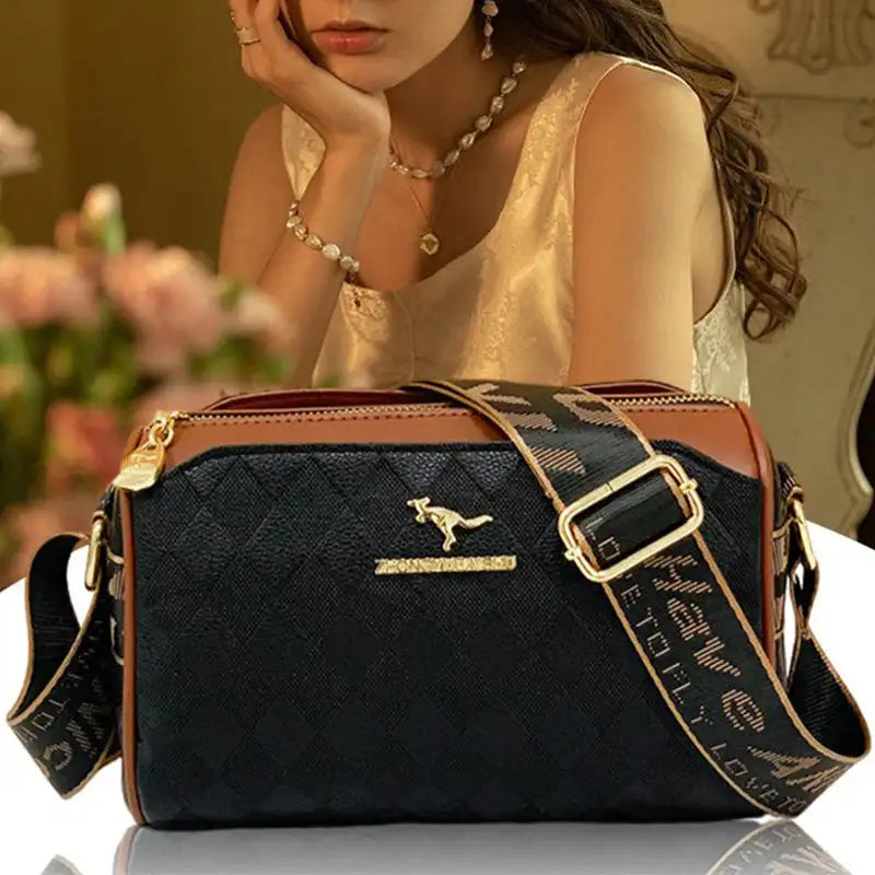 حقيبة الكتف بنمط الألماس للمرأة الليبية